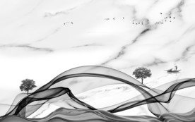 线条大气唯美山水 TIF分层