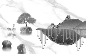 简约意境唯美山水 TIF分层