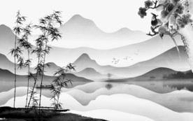 中式大气唯美山水 TIF分层