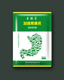 兽用胆泻肝散包装袋AI