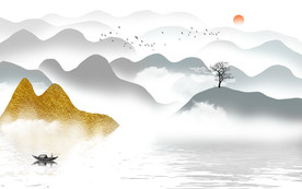 新中式电视背景墙