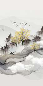 意境新高档山水画 TIF分层