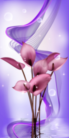 唯美线条花卉玄关装饰画