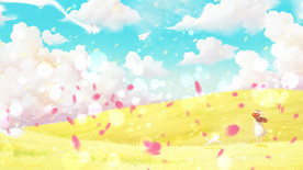 桥边姑娘少女 唯美舞台背景视频