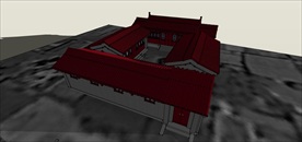 草图大师模型北京四合院