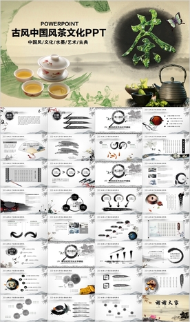 茶叶绿茶红茶黑茶茶文化PPT