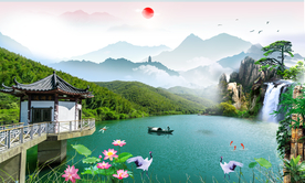 风景画 山水风景画图片