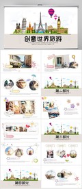 创意世界旅游电子相册动态PPT