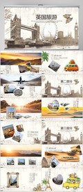英国旅游电子相册动态PPT模板