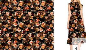 大牌 链条 花 扎染 图案