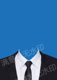 黑色领带西装模板