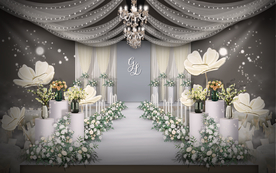 白色系婚礼仪式区