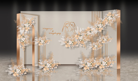 银灰色婚礼迎宾区