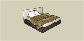 草图大师模型双人床