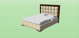 草图大师模型现代家具双人床