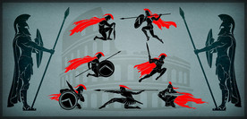 矢量手绘古罗马兵团