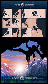 矢量徒手攀岩系列