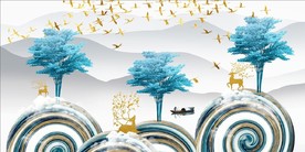 轻奢 意境 麋鹿