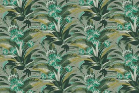 手绘热带雨林风景画