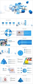 蓝色医疗医药行业PPT动态模板