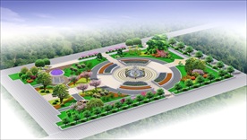 广场 游园 绿化效果图