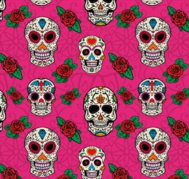 骷髅头 数码印花