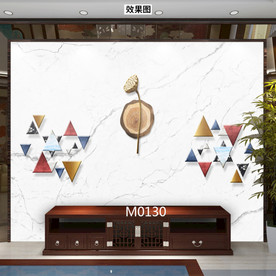 大理石几何三角 荷花