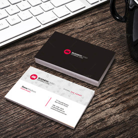 黑色白色商务名片正反面效果图