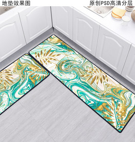 北欧抽象厨房地垫
