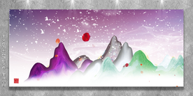 背景山水画