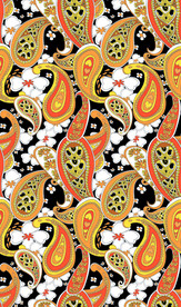 腰果花朵循环 服装设计花型