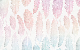 卡通羽毛底纹背景墙