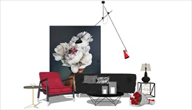 轻奢客厅软装SU模型