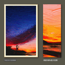 抽象油画风景装饰画