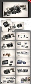 创意黑白老电影风格相册PPT