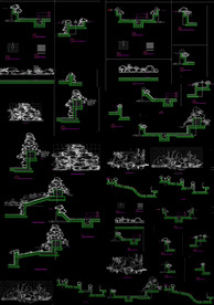 公园假山石CAD图