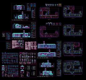 欧式小学建筑图纸
