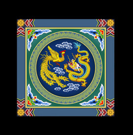 中式古建筑彩绘吊顶