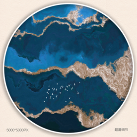 抽象水墨山水画