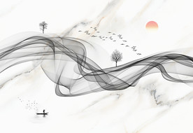 大理石纹抽象线条背景墙