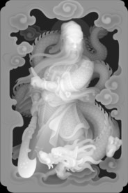 关公灰度图 关羽灰度图