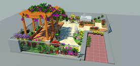 露台花园景观设计案例效果图