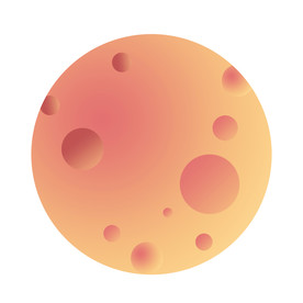 卡通月亮装饰元素