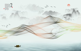 新中式电视背景墙