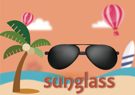 夏日网红海报背景kv插画国设计