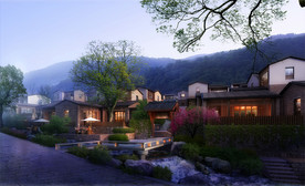 乡村旅游山庄景观设计效果图