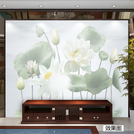 水墨荷花 清新 国画