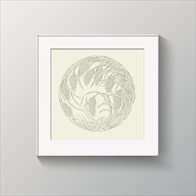 稻谷花纹图案雕刻