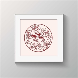 花鸟花纹矢量图