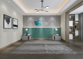 现代背景墙 卧室3D效果摄影墙